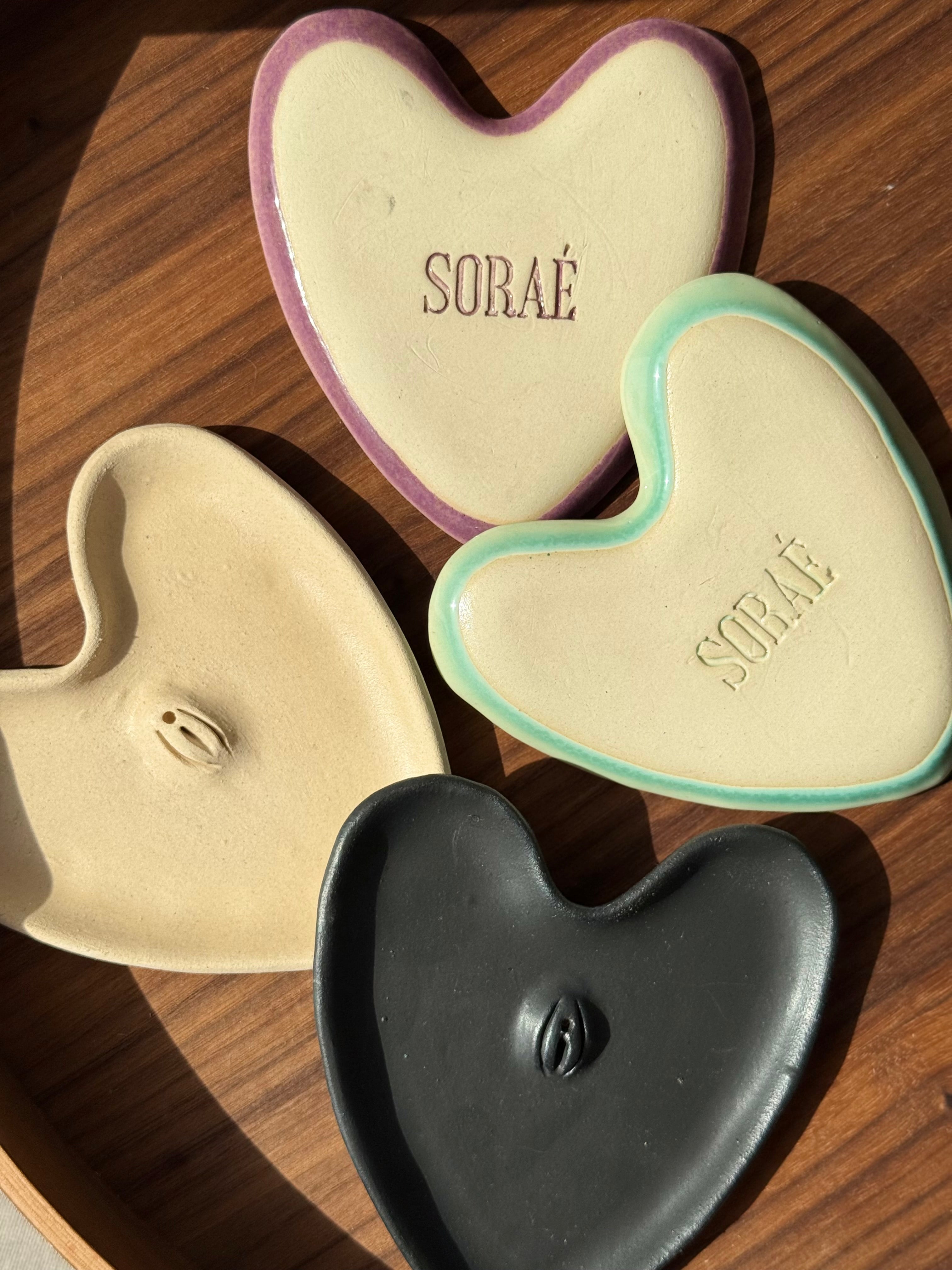 Ceramic Incense Holder “Yoni Heart”