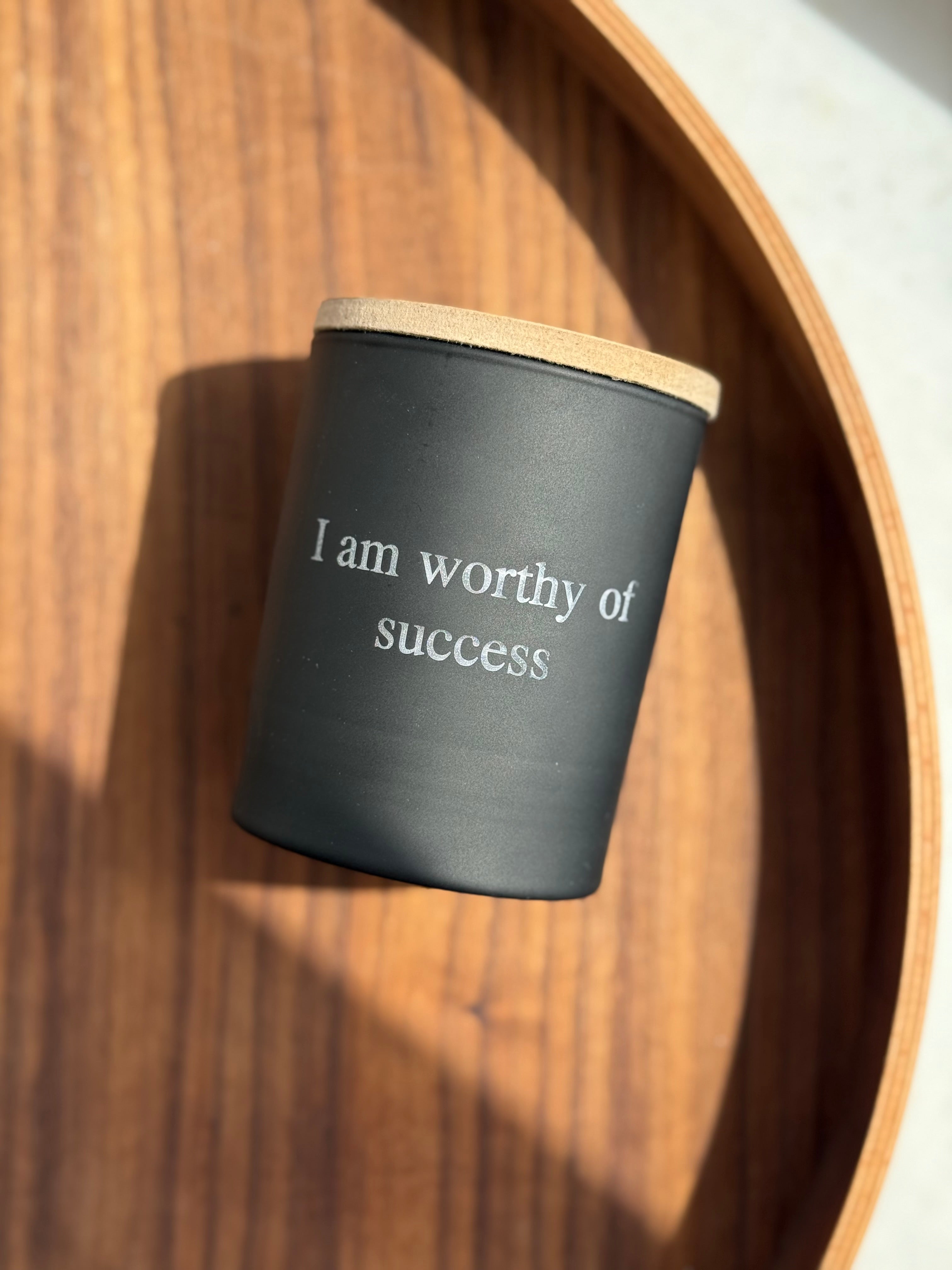 Soy Candle with Affirmation. Premium Oils, 200ml